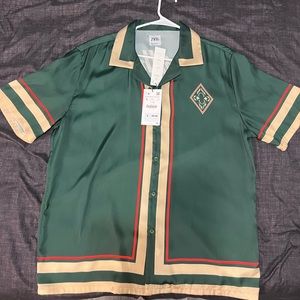 Brand New Zara Button Down Silk Shirt!